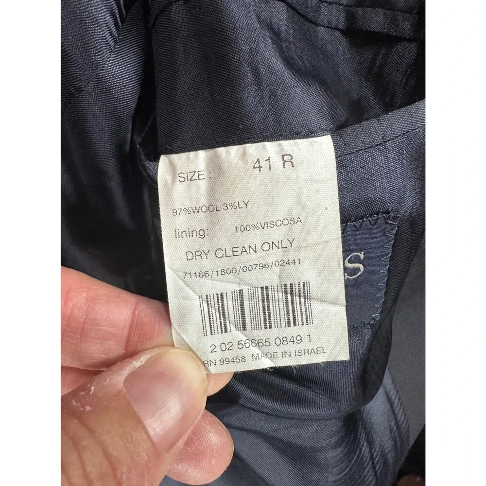 Brooks Brothers Stretch Navy Blue Wool Blend Blazer Sport Coat Mens 41R 41 R